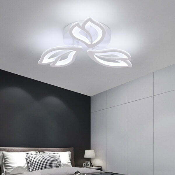 acrylic ceiling light over bed