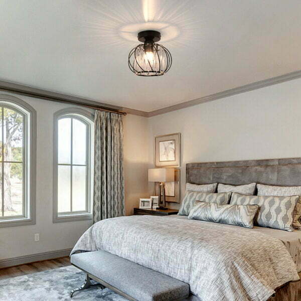 bedroom crystal flush mount ceiling light