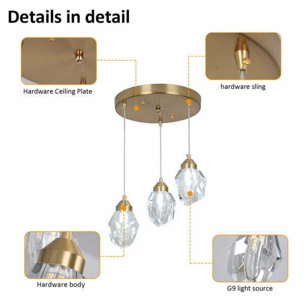 ceiling crystal chandelier details