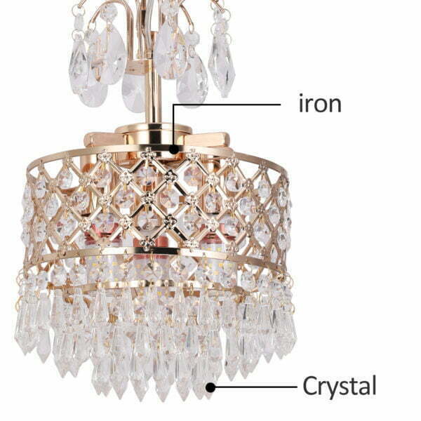 crystal chandelier lamp details