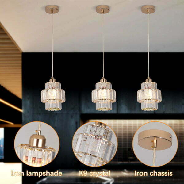 crystal drop chandelier details