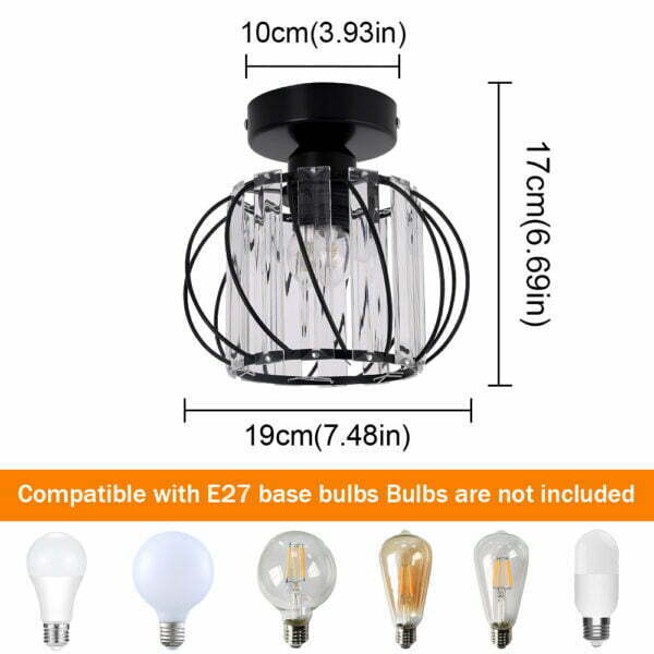 crystal flush mount ceiling light bulb