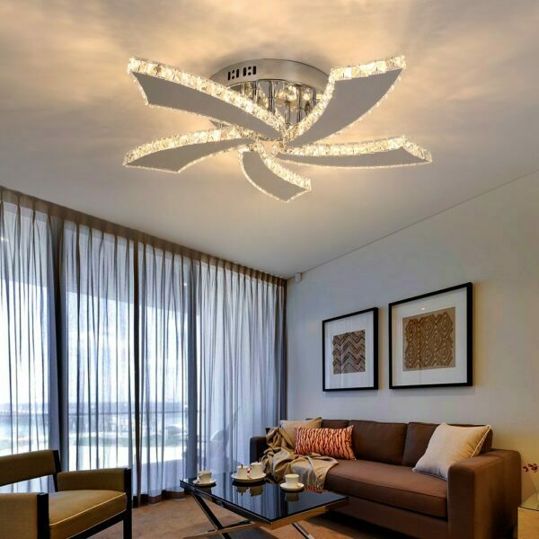 crystal led flush mount ceiling lights