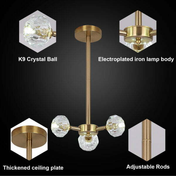 crystal sputnik chandelier details