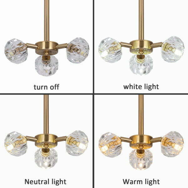 crystal sputnik chandelier light color