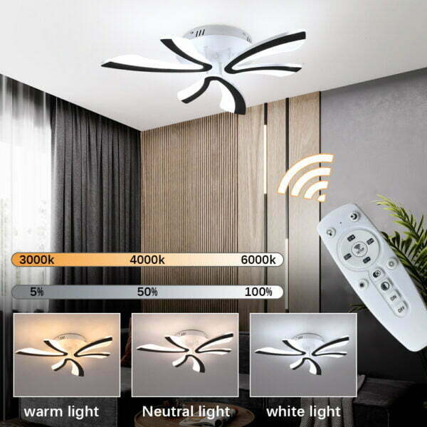 dimmable ceiling light with remote