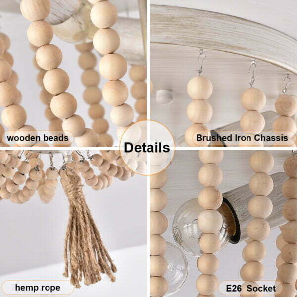 draped beaded chandelier details
