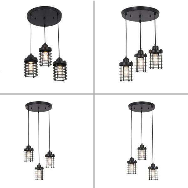 industrial cage pendant light adjust cable