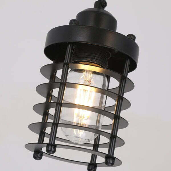 industrial cage pendant light shade