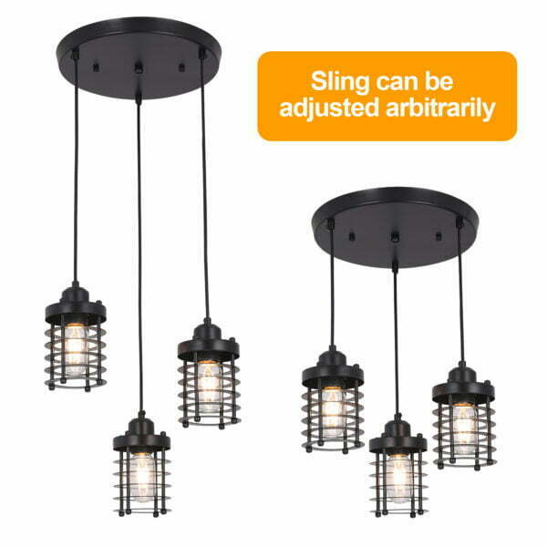 industrial cage pendant light wire