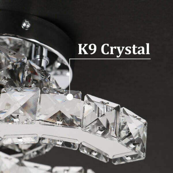 led ceiling light fixture k crystal