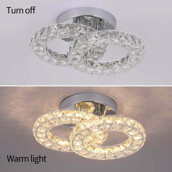led circle light ceiling warm light