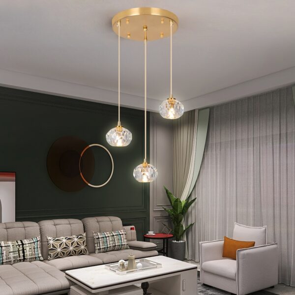 living room over table pendant light