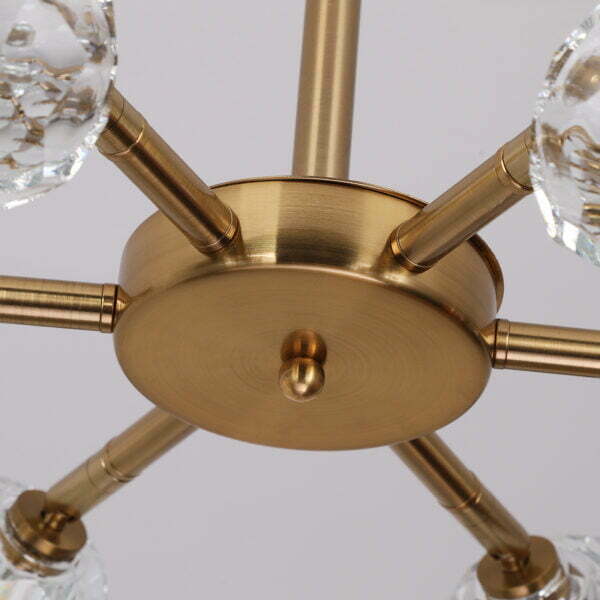 modern sputnik chandelier holding