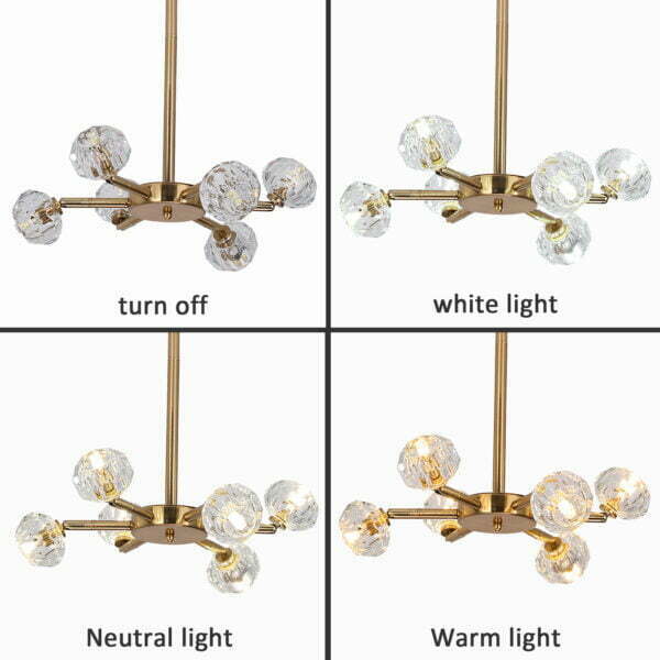 modern sputnik chandelier light color