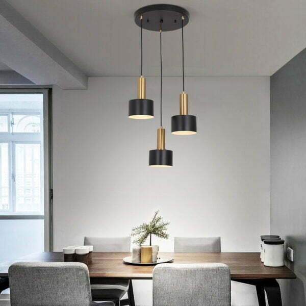 pendant lights over dining table