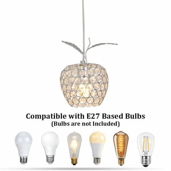 silver crystal chandelier bulb