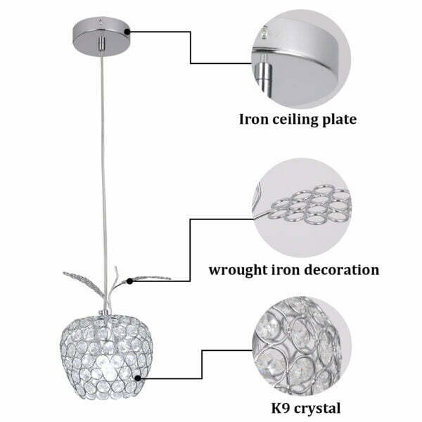 silver crystal chandelier details
