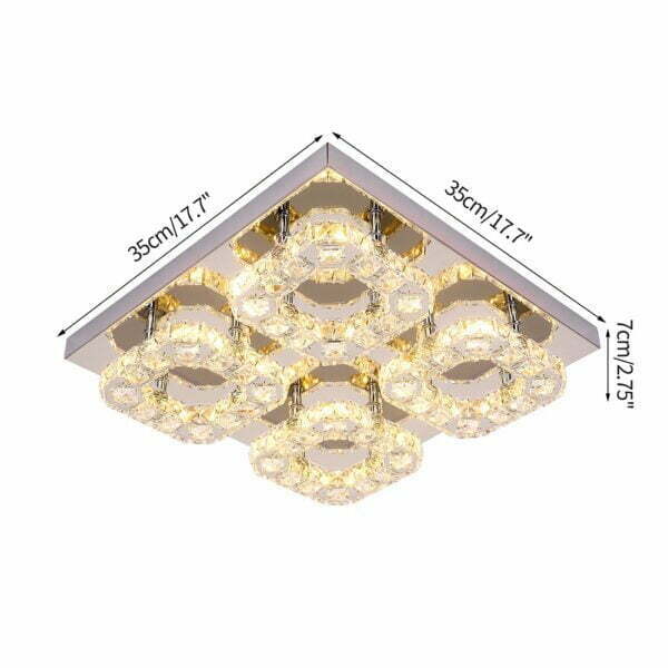 dimmable flush ceiling lights size