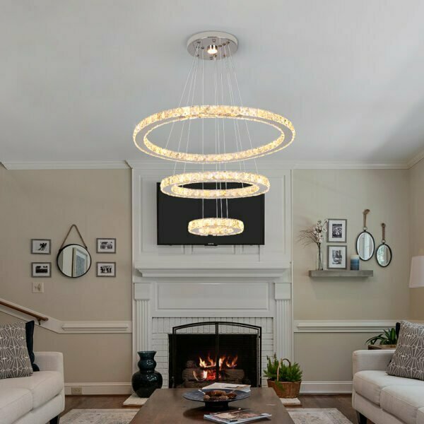 led ring chandelier for living room