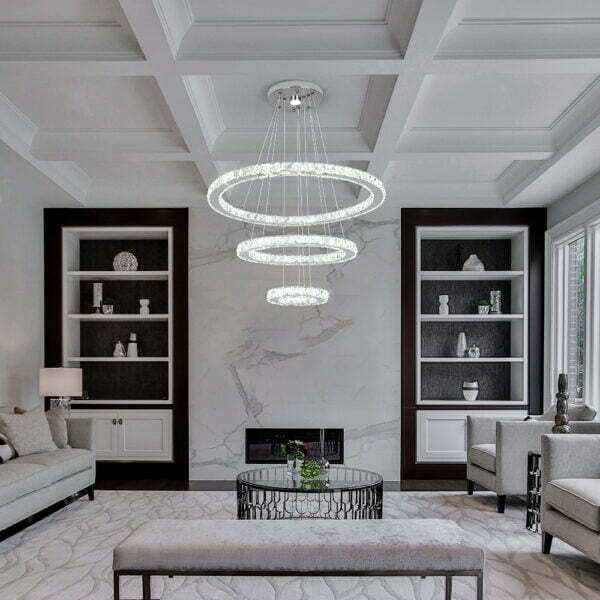 living room led ring chandelier