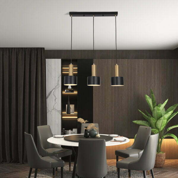 ceiling bar pendant light over dining table