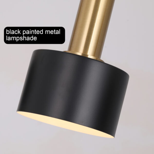 black lampshde of ceiling bar pendant light