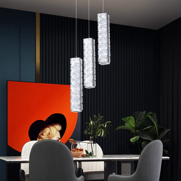 3 heads cascading pendant light for dining table
