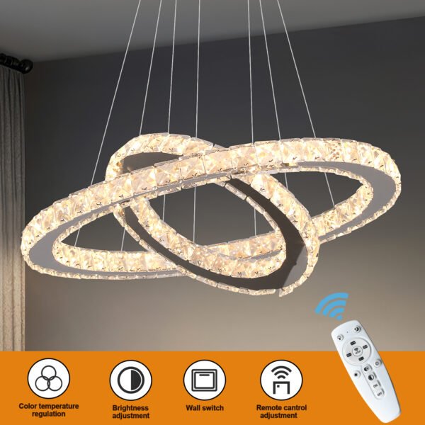 modern chandelier for dining table with remote control