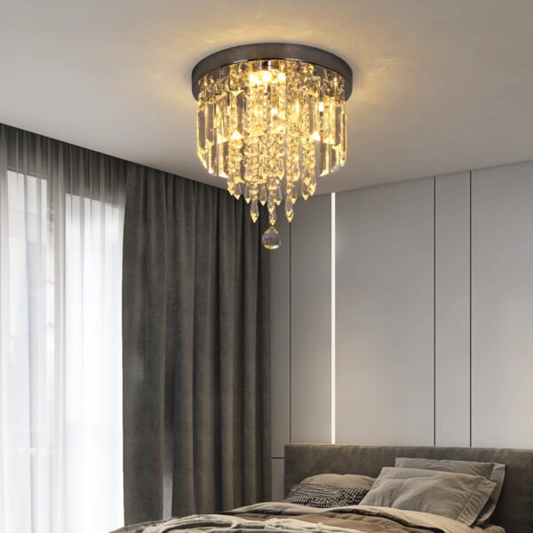 warm chrome led ceiling lights for bedroom