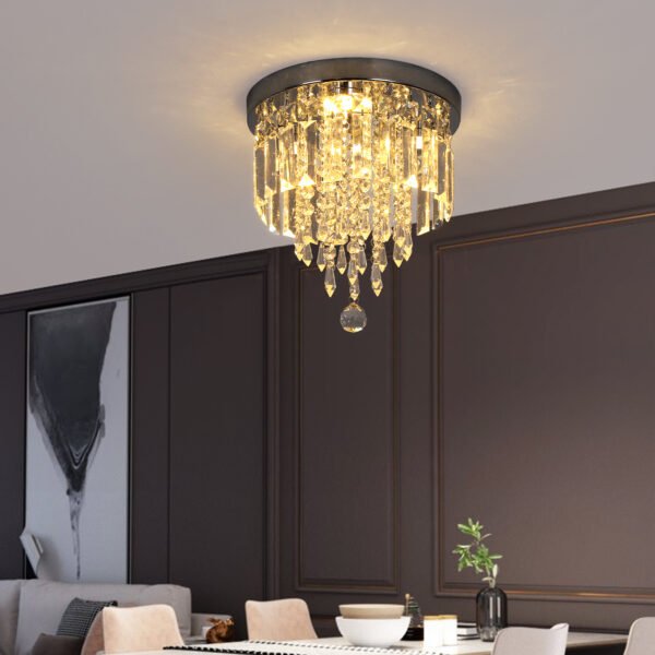 warm chrome led ceiling lights for dining room