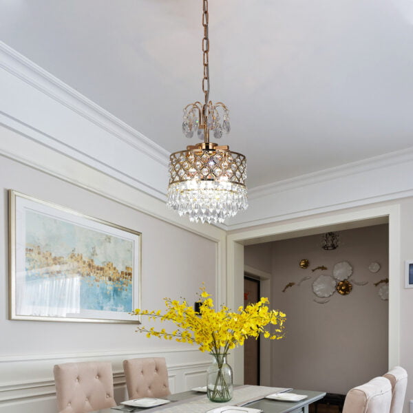 gold crysatl chandelier lamp