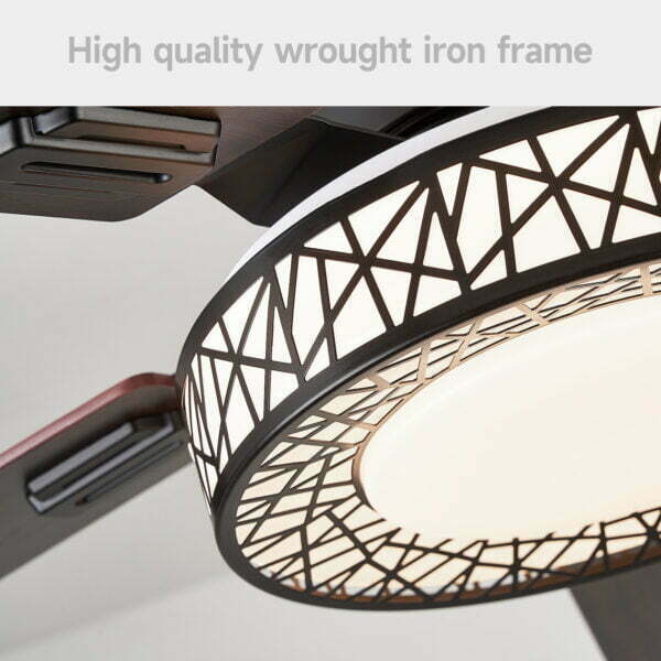 52 inch ceiling fan with light iron frame