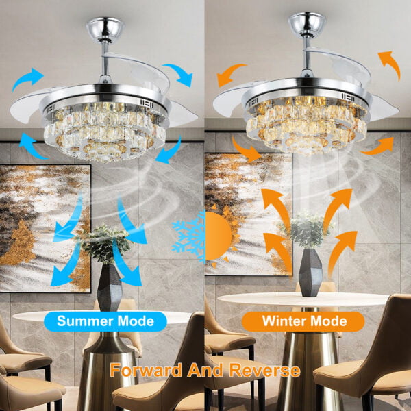 reversible ceiling fan chandelier