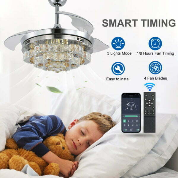 smart timing ceiling fan chandelier