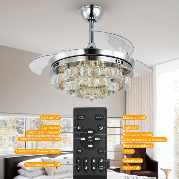remote control ceiling fan chandelier