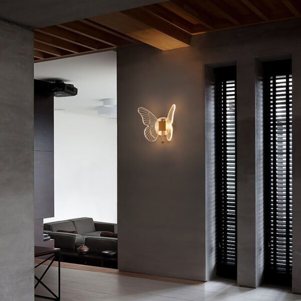 butterfly led wall light for hallway