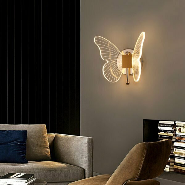 butterfly led wall light for study room