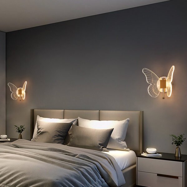 butterfly led wall light for bedroom