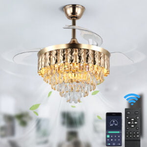 ceiling fan with chandelier light