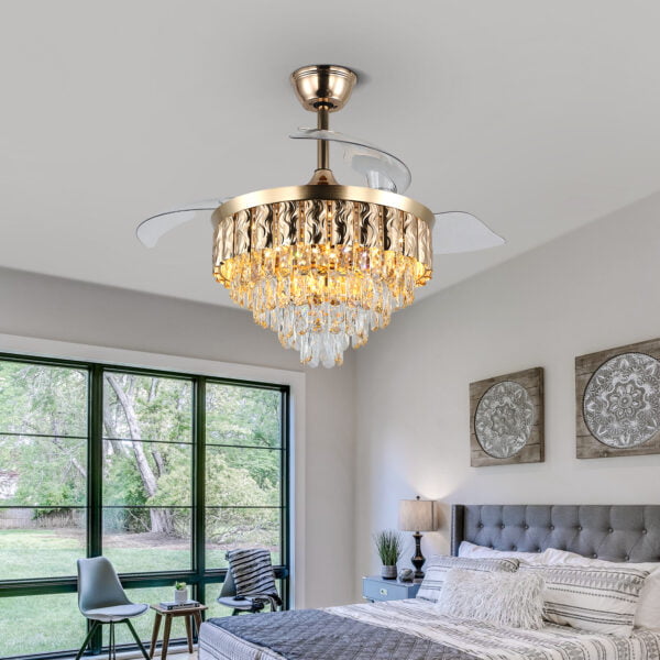 bedroom ceiling fan with chandelier light