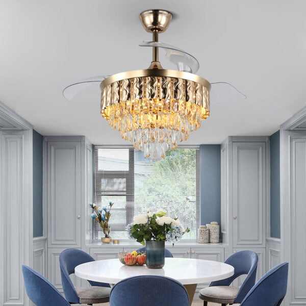dining table ceiling fan with chandelier light