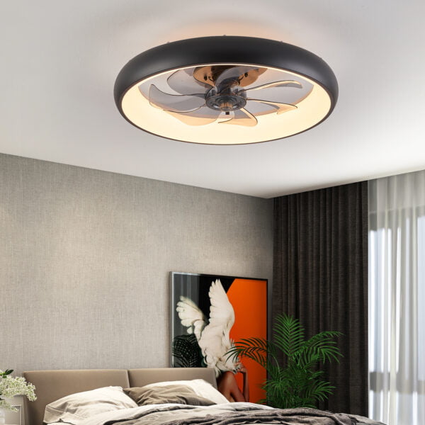 bed room ceiling fan with led light and remote
