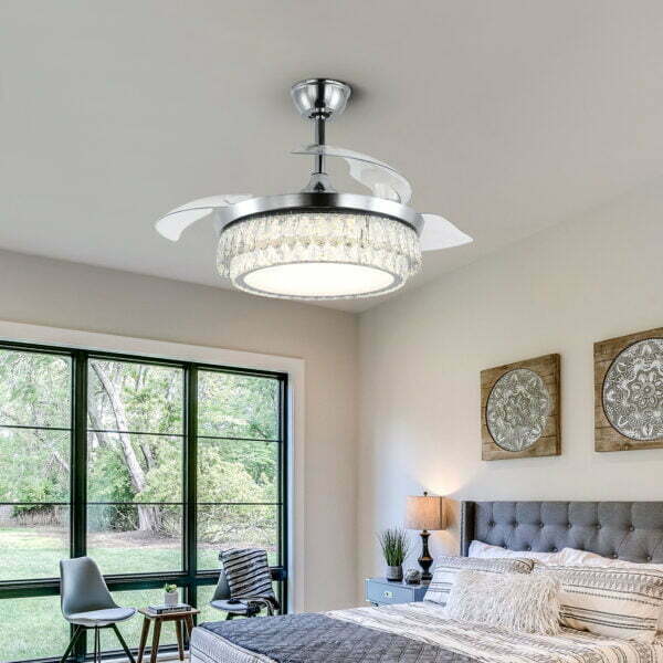 ceiling fan with light and remote for bedroom