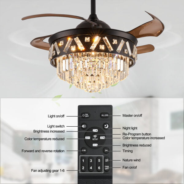 remote control ceiling fan with pendant light