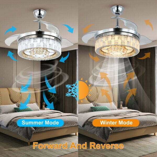 reversible ceiling fans with lights and remote control