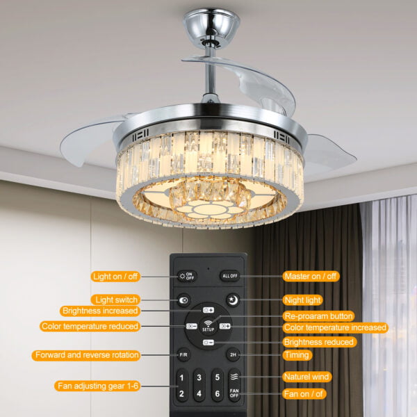 modern ceiling fans with lights and remote control