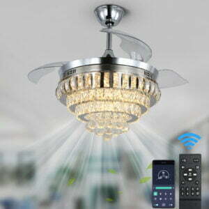 crystal chandelier ceiling fan