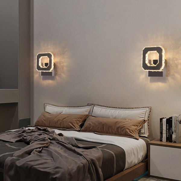 crystal bedside wall lights