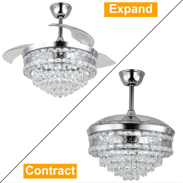 retractable luxury ceiling fans with lights